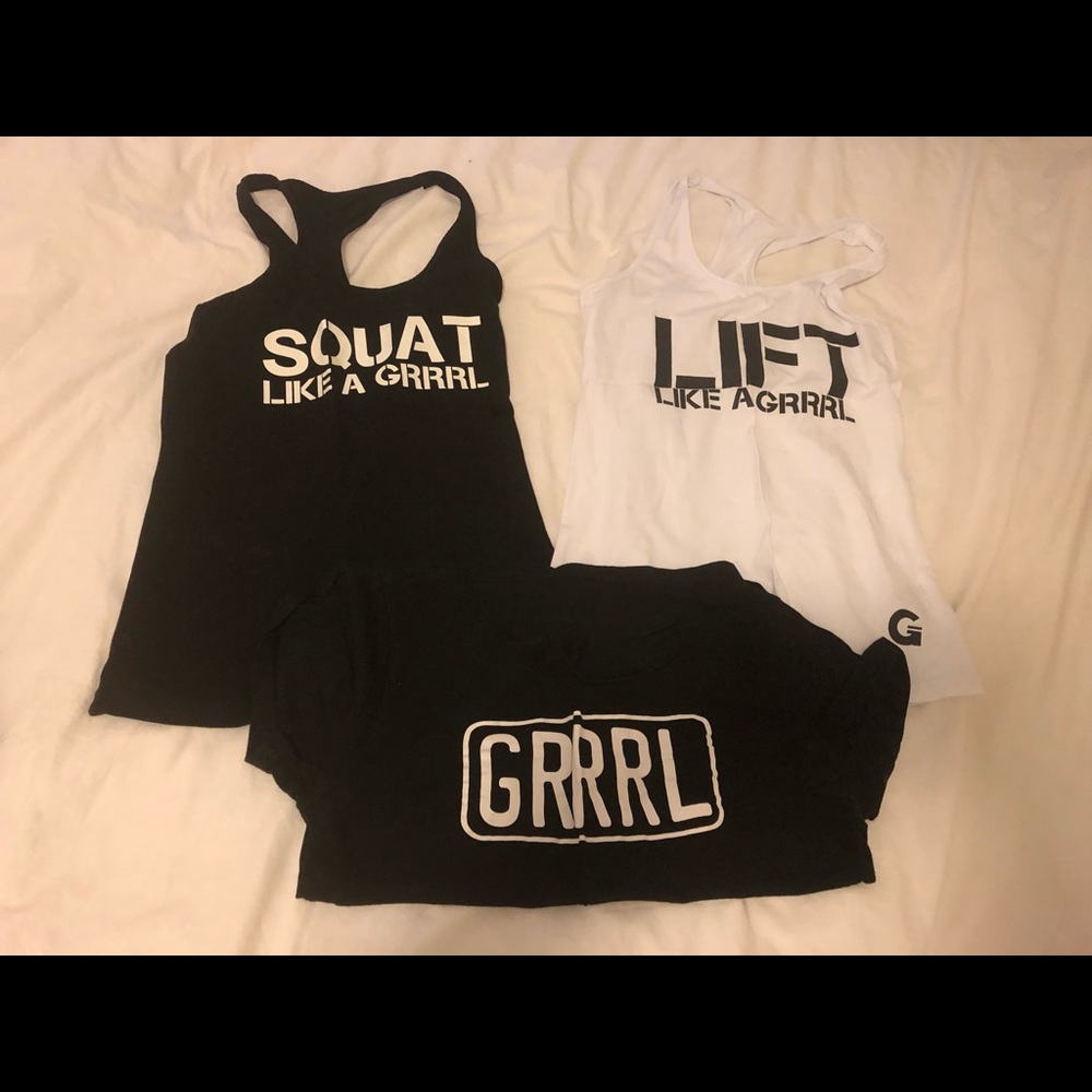 Set of 3 grrrl clothing tops